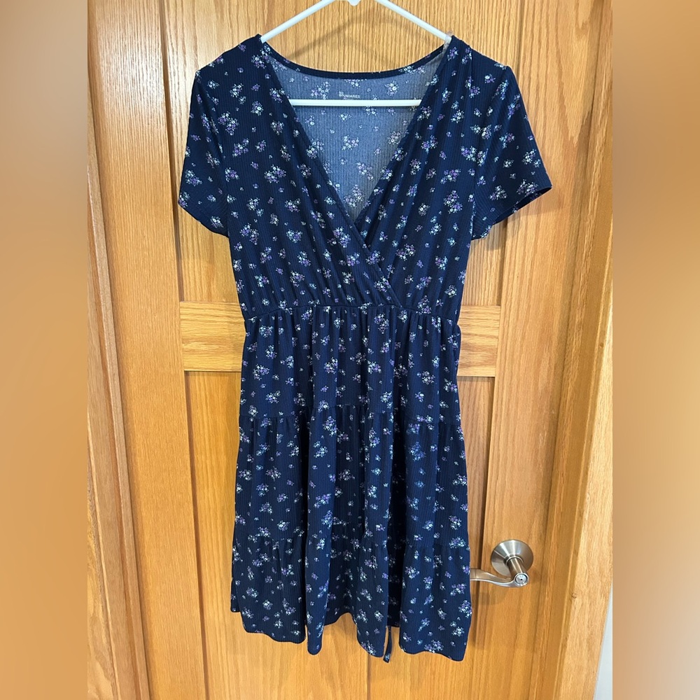 Blue Floral Dress L